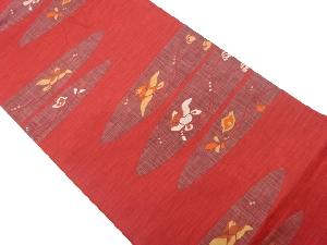 花喰鳥模様織出し洒落袋帯